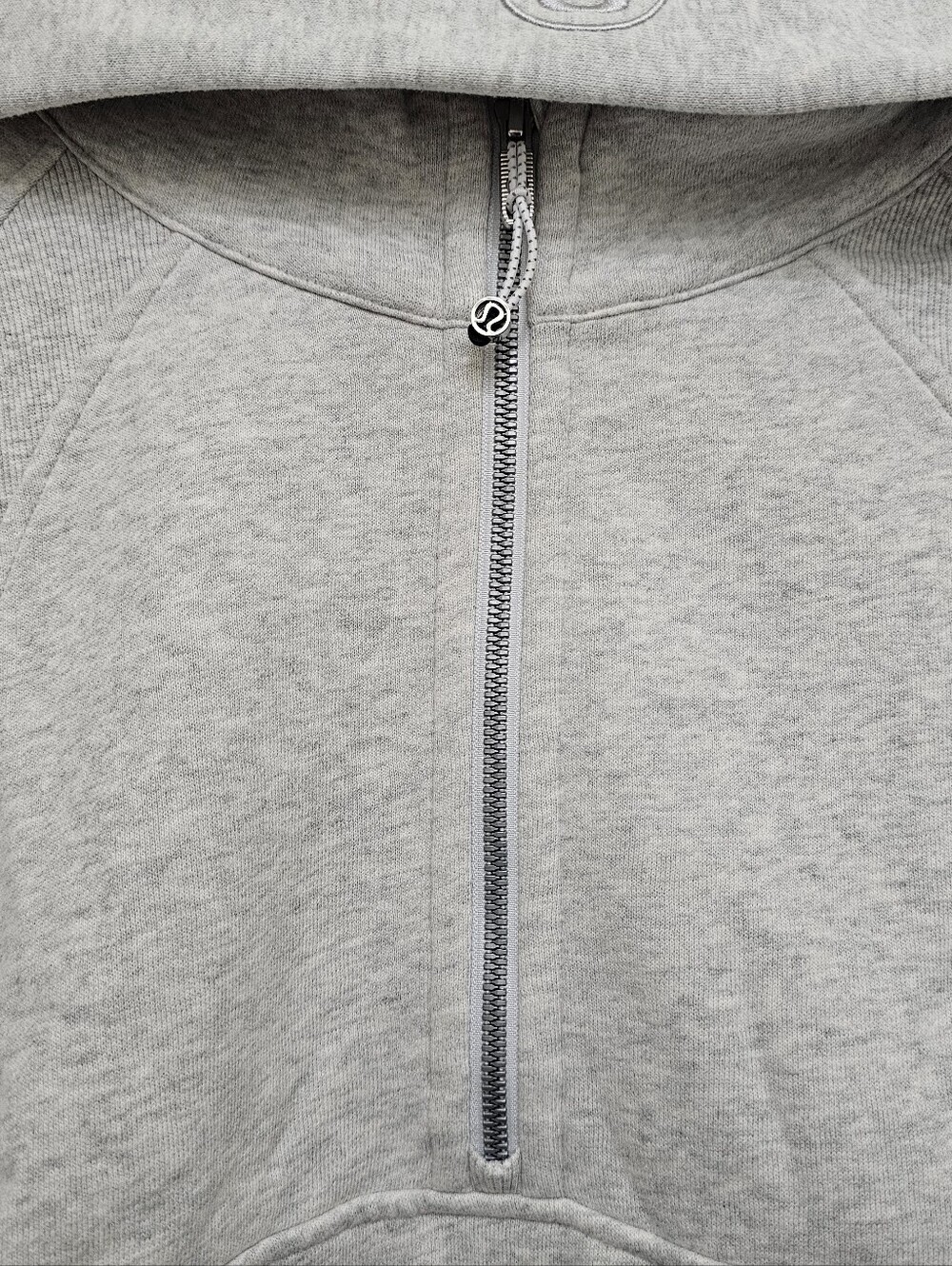 lululemon Scuba Oversized Light Heather Gray Half-Zip Hoodie Sweater SizeXl/XLL - Picture 6 of 16